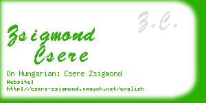zsigmond csere business card